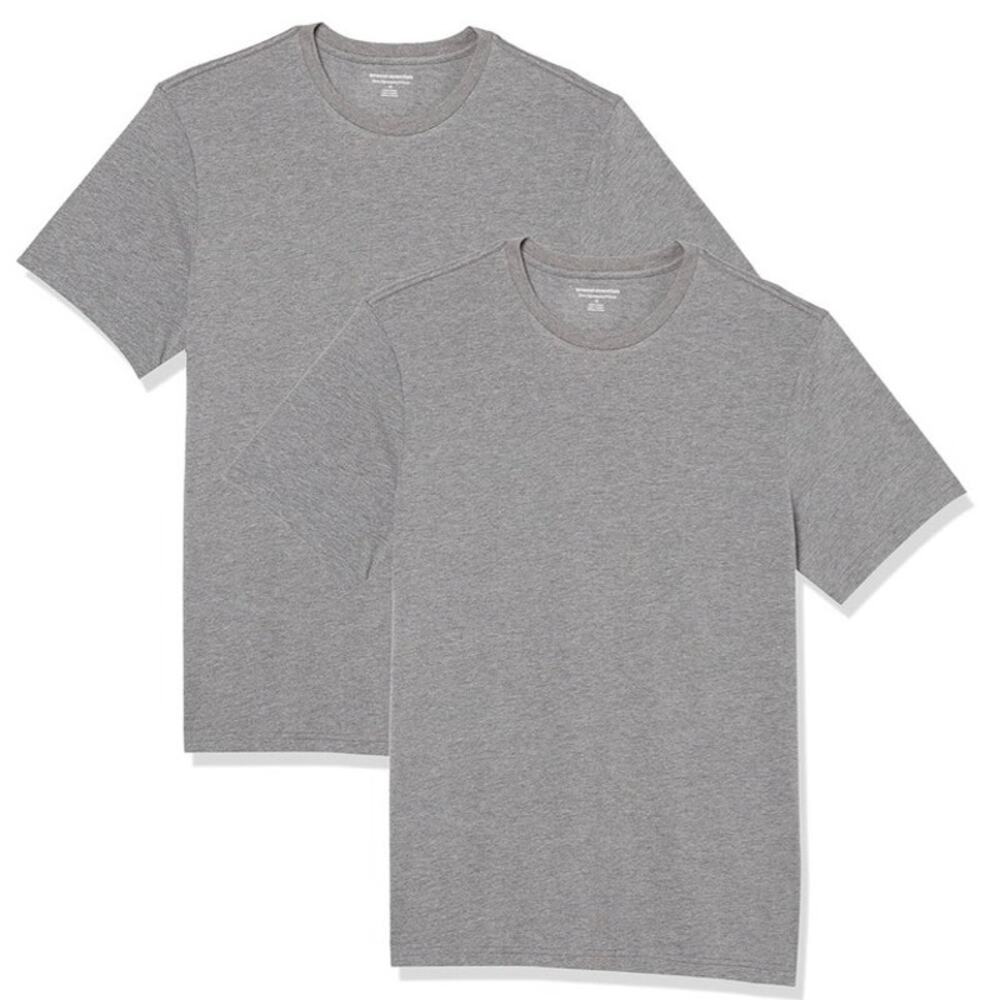 Amazon Essentials Men’s Gray Crewneck T-Shirt 2 Pack Size Small NWT